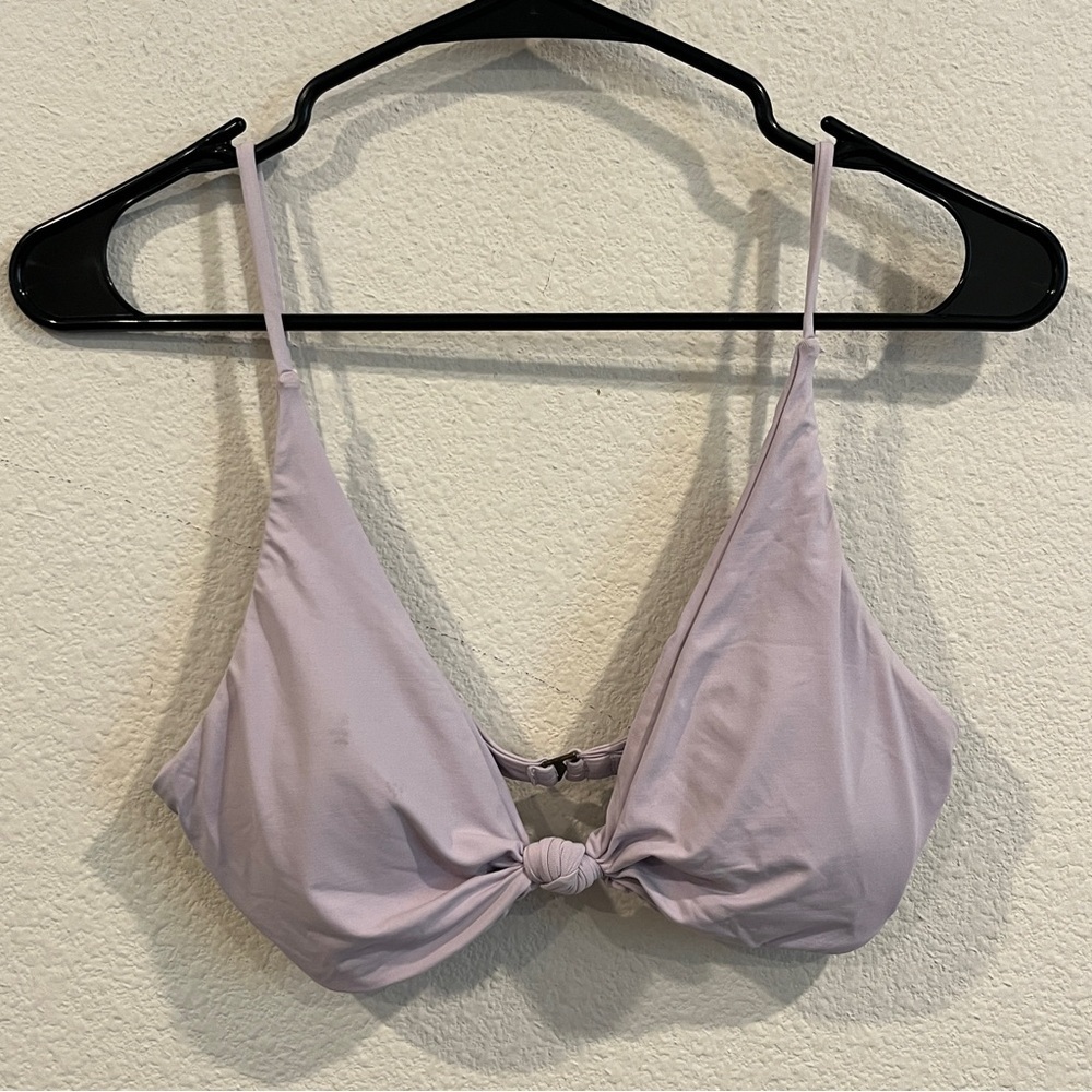 O’Neill lilac purple lavender knot front bralette bikini top fits medium